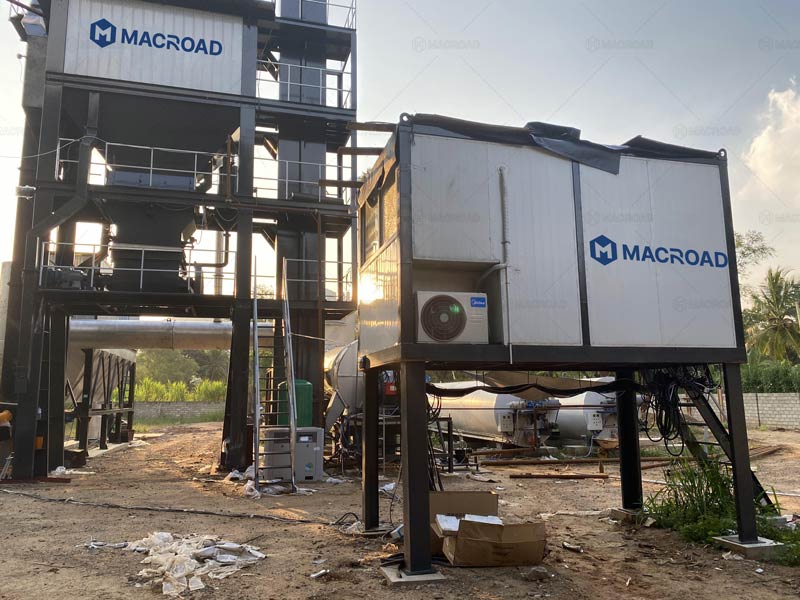 Sala de Control para Planta Discontinua de Asfalto ALQ100 en Sri Lanka