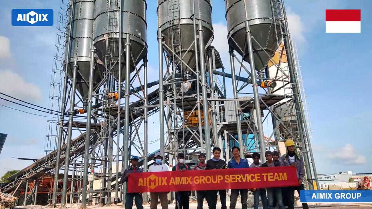 Planta De Concreto AJ-120 Instalada En Indonesia