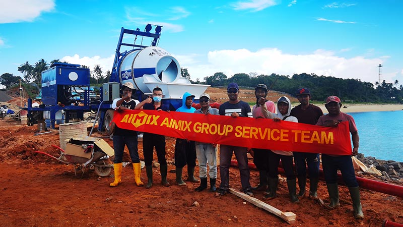 AIMIX Bomba De Hormigón Para El Cliente De Indonesia