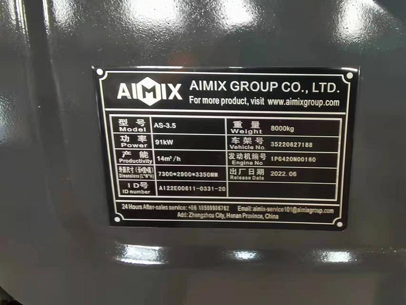 Ficha Técnica de la Autohormigonera en Perú