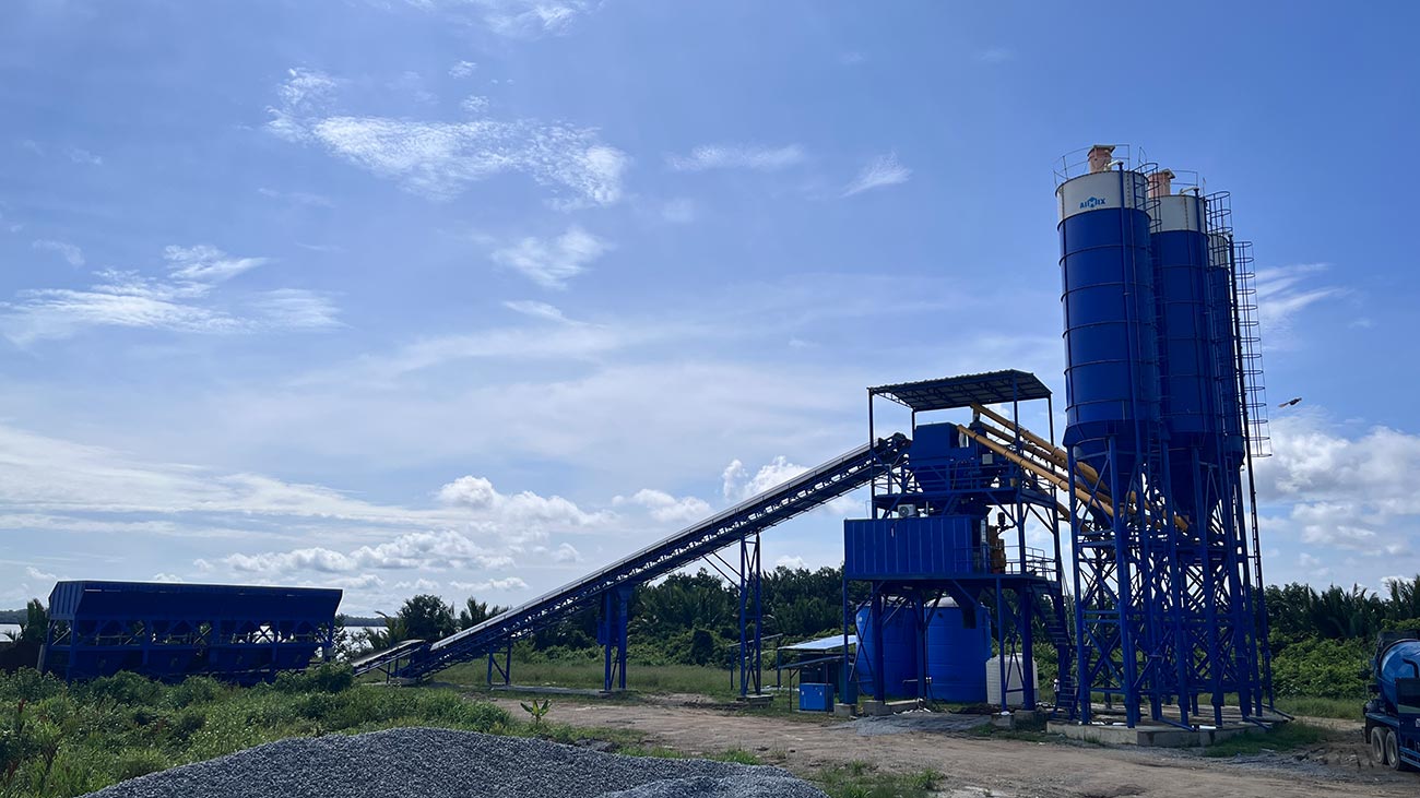 AIMIX Planta de Concreto AJ-180 Instalada en Malasia