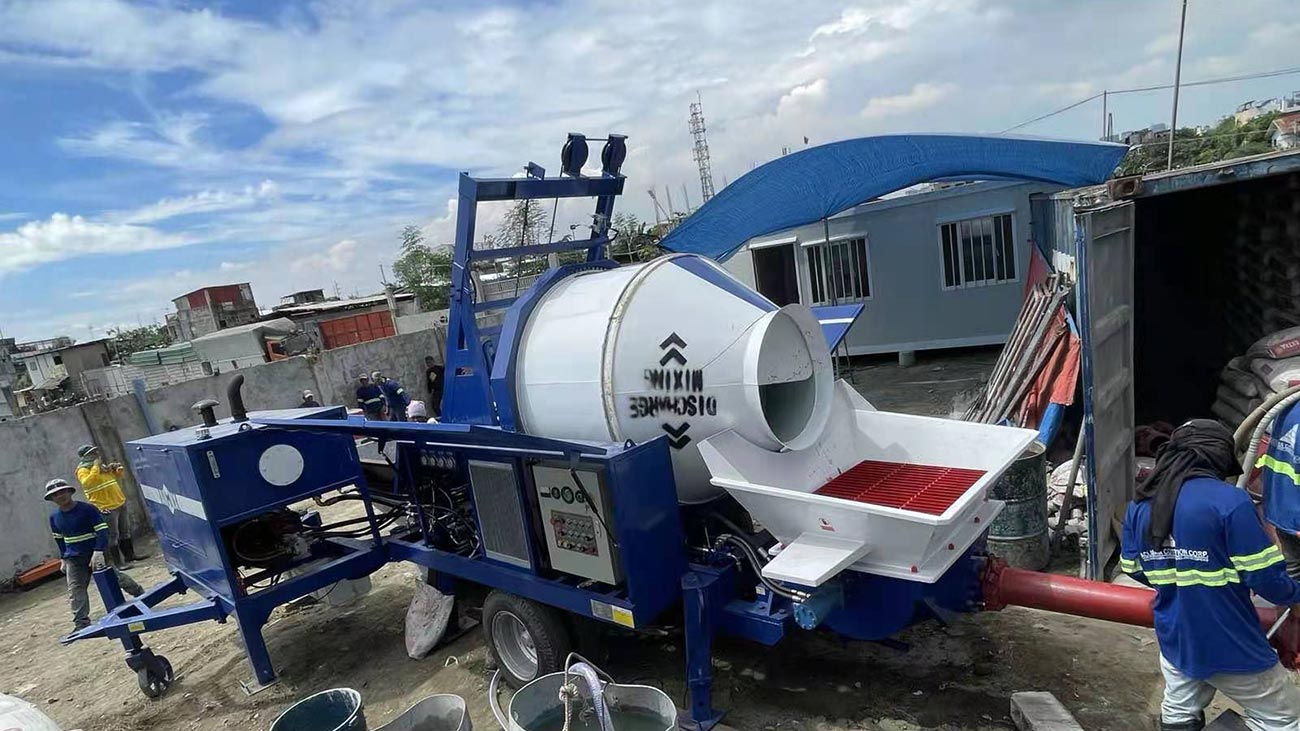 Bomba Hormigonera ABJZ40C en el Sitio de Construcción