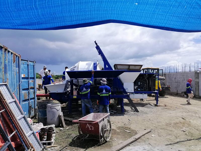 Bomba de Concreto con Hormigonera ABJZ40C