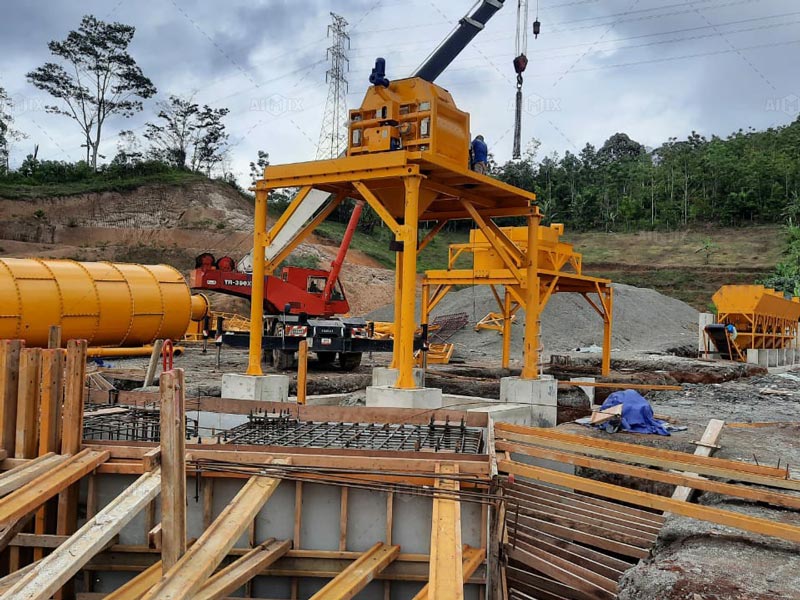 Instalación de Mezcladora de Planta de Concreto