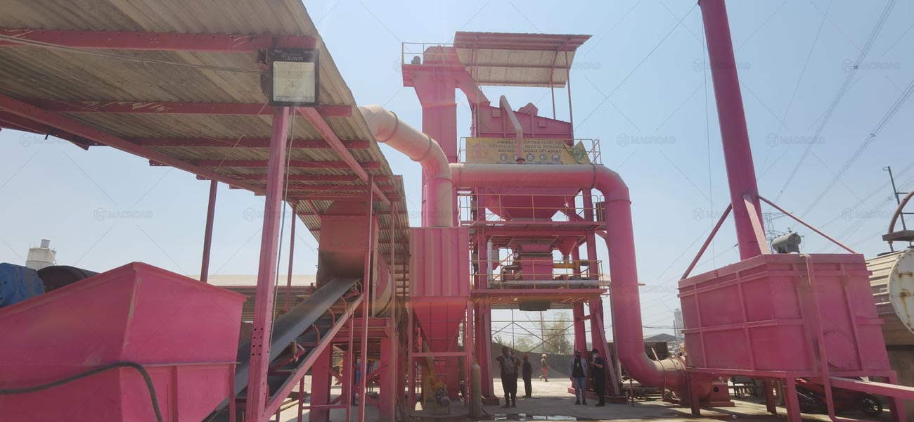 ALQ100 Planta Discontinua de Asfalto Instalada en Indonesia