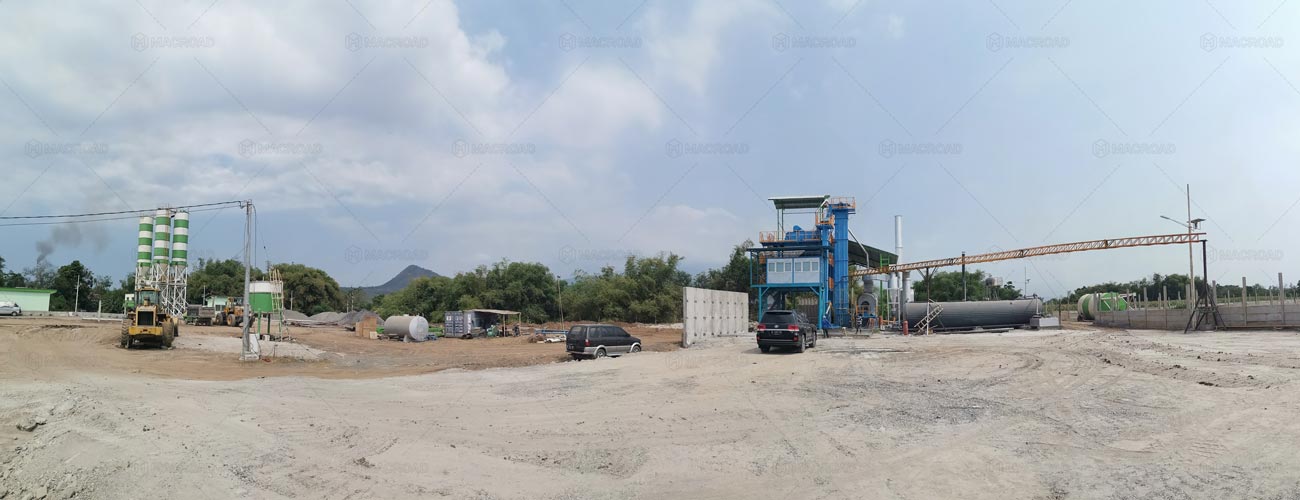 Macroad Planta de Asfalto y AIMIX Planta de Concreto Instalada en Indonesia