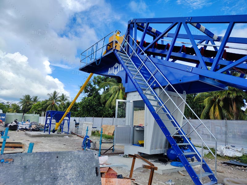 Instalación de la Planta de Concreto Móvil