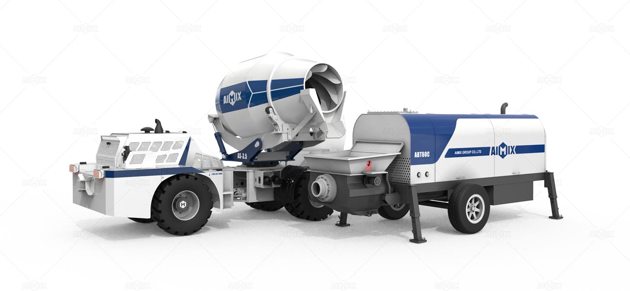 AIMIX Autohormigonera y Bomba Estacionaria de Concreto Combinada