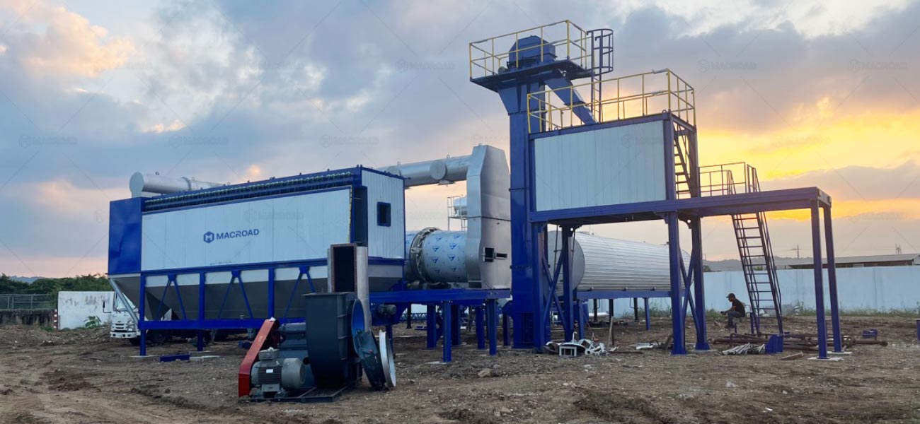 Planta Asfáltica Móvil de Macroad ALYT120 en Ecuador