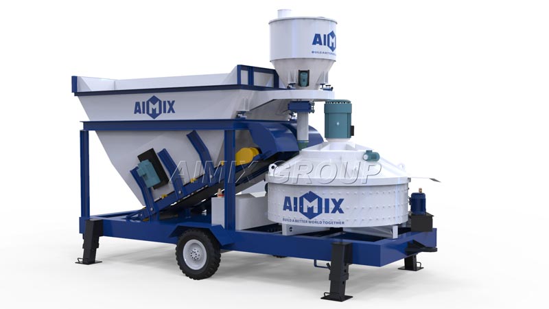 AJL-25 Mini Planta de Concreto con Hormigonera Planetaria