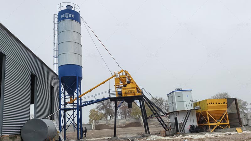 Mini Planta de Concreto AJ50 para Edificios Comerciales
