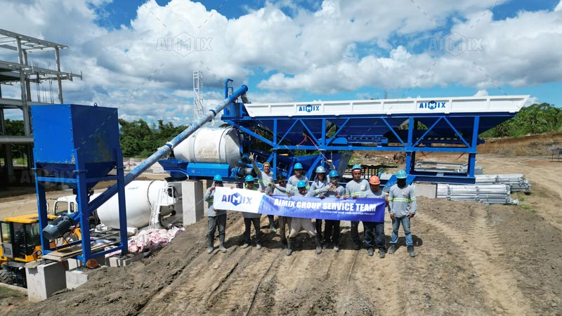Mini Planta de Concreto de Tambor para Edificios Industriales