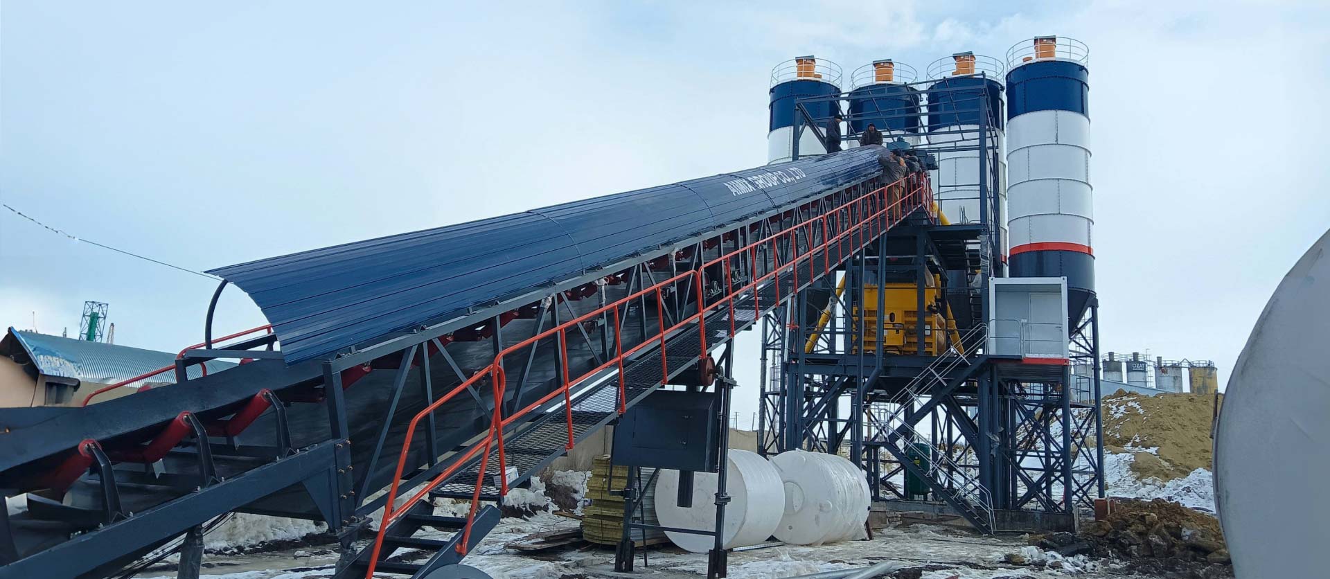 Planta Concretera con Gran Capacidad-para Producción de Concreto Comercial