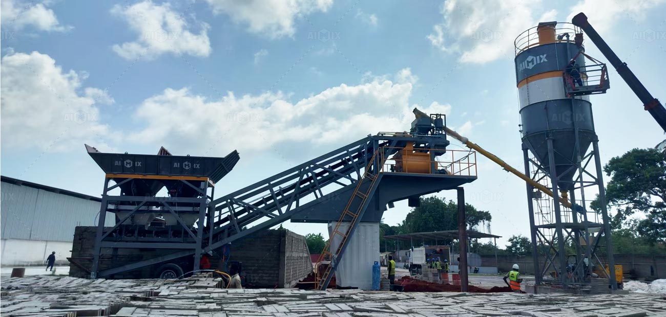 Planta de Concreto Pequeña Móvil de AJY25