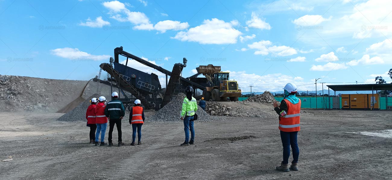 Andamine 150T Planta Trituradora de Impacto Móvil en Colombia para Agregados