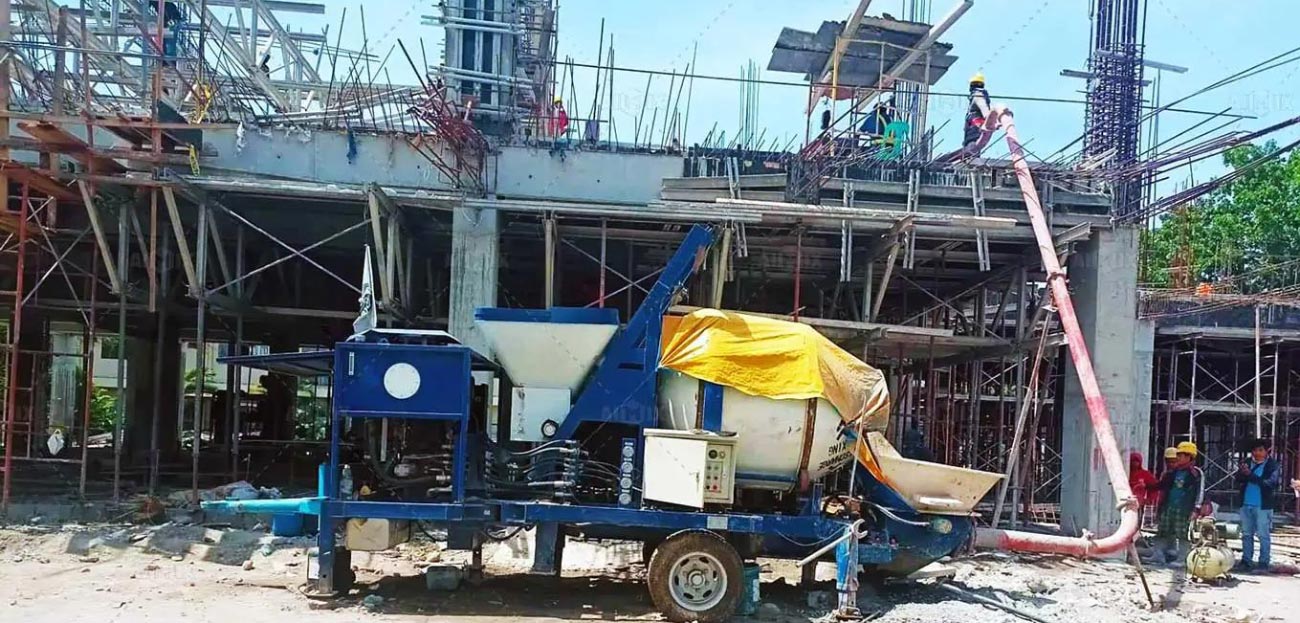 Bombas para Concreto Pequeñas de AIMIX en el Sitio del Cliente