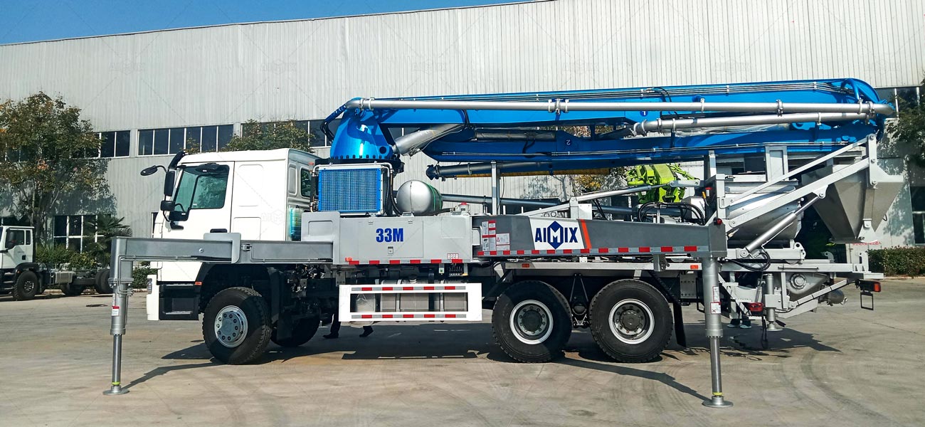 AIMIX Nuevo Tipo de Bomba de Concreto Precio con Pluma y Hormigonera