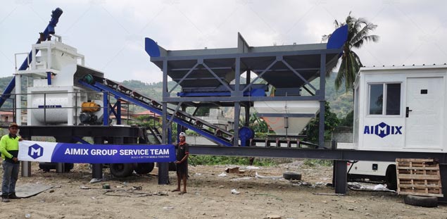 AIMIX Planta de Concreto Móvil con Instalación Rápida y Menos Tiempo Improductivo