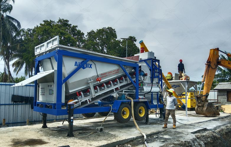 AJSY35 Dosificadora de Concreto Móvil en Papúa Nueva Guinea