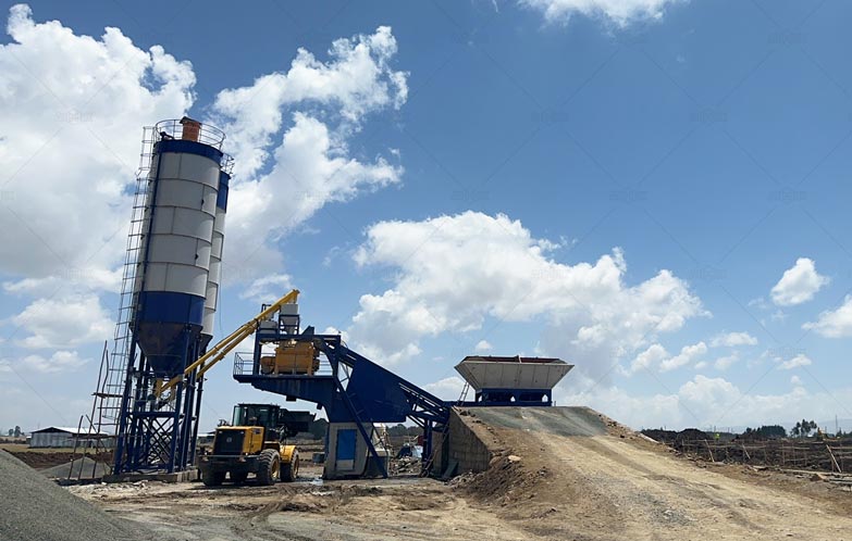 AJY60 Planta Móvil de Concreto en Etiopía