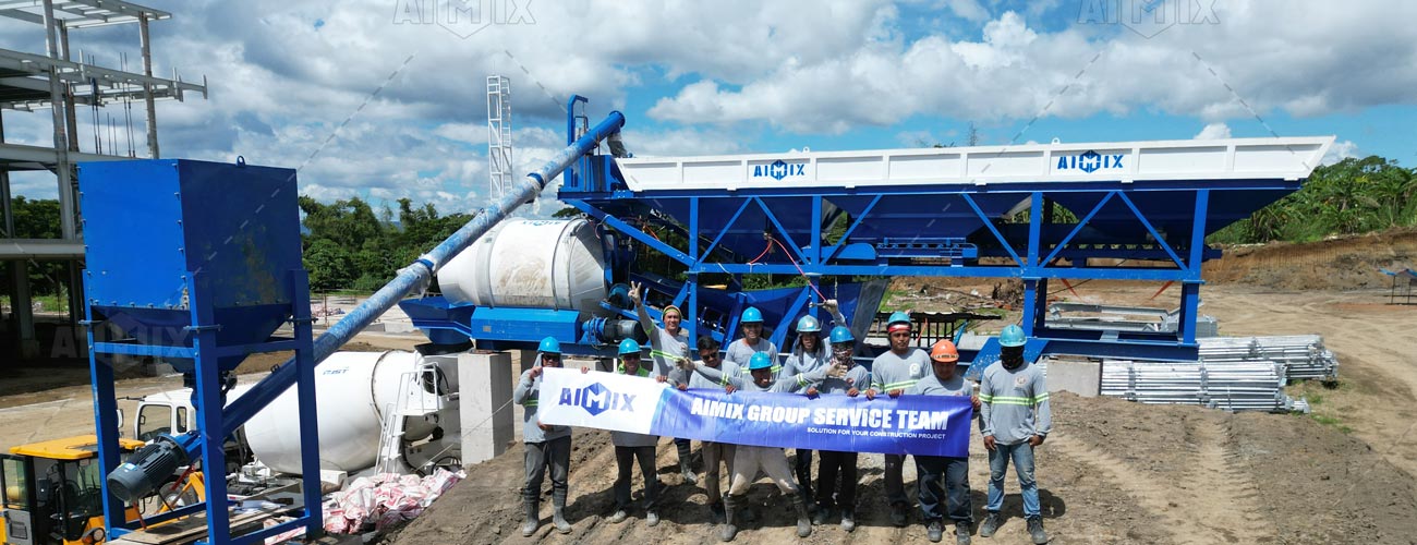 AJZY30 Planta Hormigonera Móvil en Filipinas