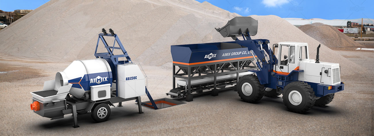 Bomba de Concreto con Hormigonera y Máquina Dosificadora y Cargador