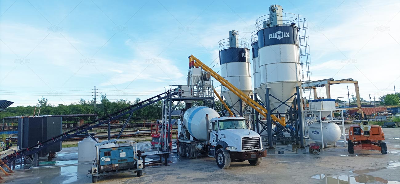 AIMIX Planta de Concreto Seco AJG50 en Guam
