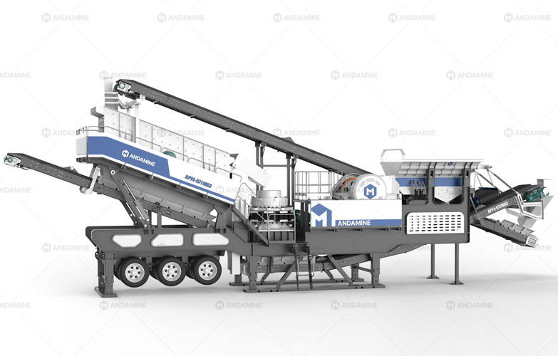4 En 1 Trituradora de Cono Móvil sobre Ruedas