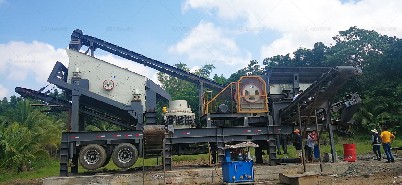 Andamine Trituradora de Piedra Móvil con Chancadora de Quijada en Filipinas