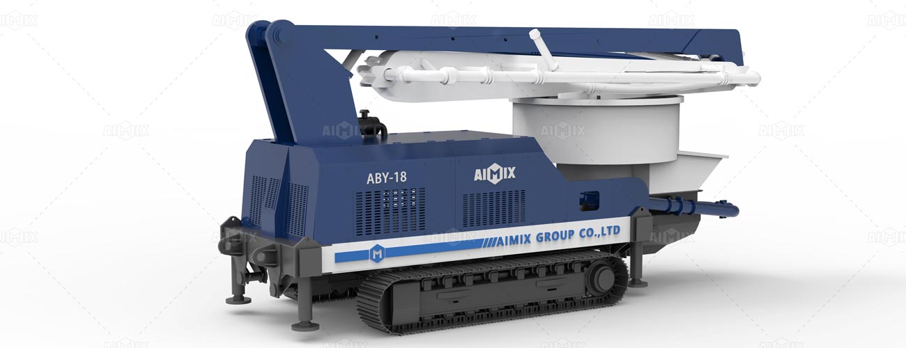 Bomba Pluma de Concreto en Perú sobre Orugas