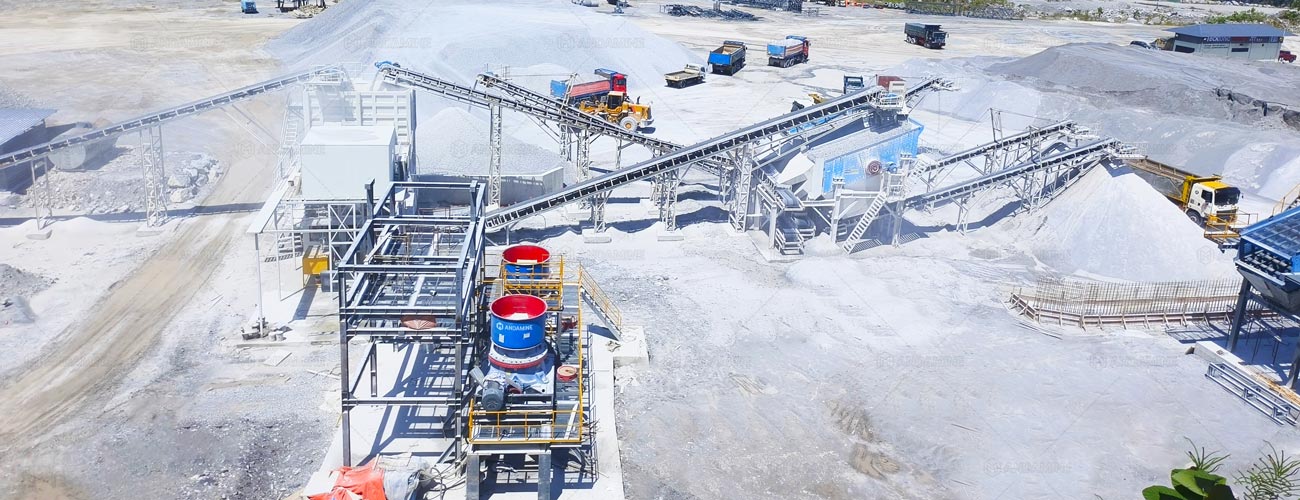 Planta Trituradora de Piedra Estacionaria con Chancadoras Cónicas