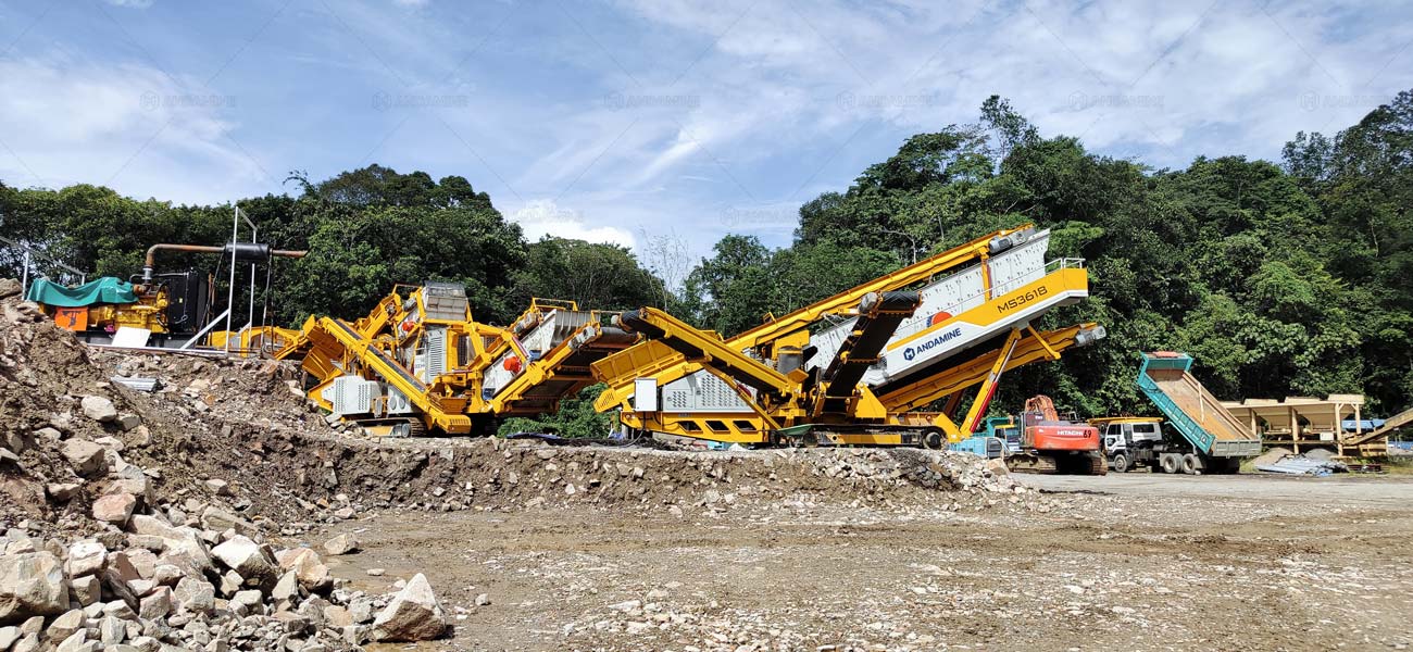 Planta Trituradora de Piedra Móvil para Piedra de Río en Malasia
