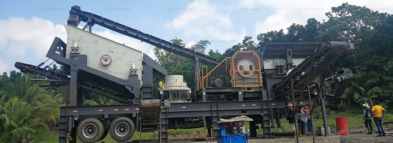 Planta de Agregados Móvil 4 en 1 de Andamine en Filipinas
