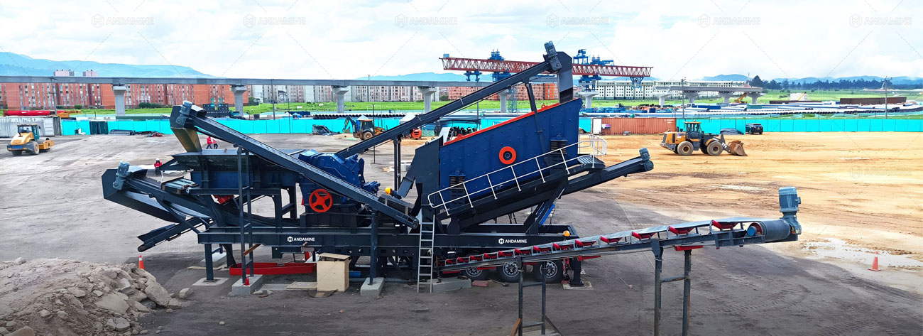 Planta de Áridos Móvil 3 en 1 en Colombia de Andamine