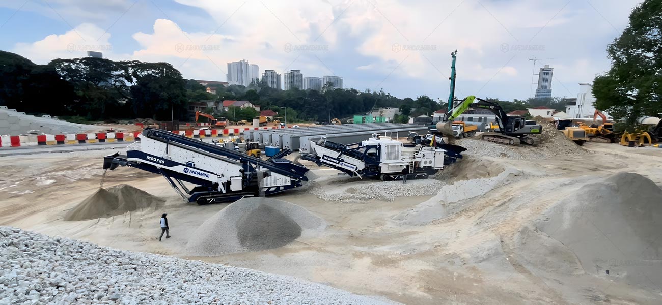 Trituradora Industrial de Piedra Móvil para Construcción de Carretera en Malasia