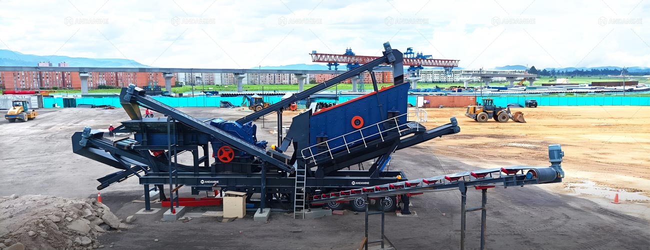 Trituradora de Impacto Móvil sobre Ruedas para Mineral de Hierro