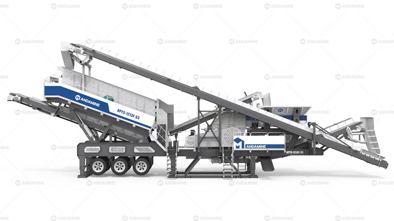 Trituradora de Piedra Caliza Móvil con Chancadora de Impacto 3 en 1