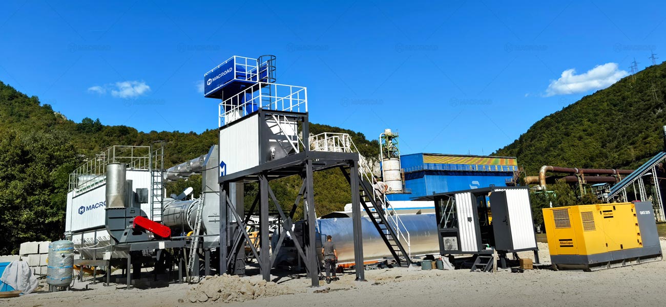 Macroad Planta de Asfalto Continua de Tipo Móvil Instalada en Bosnia y Herzegovina