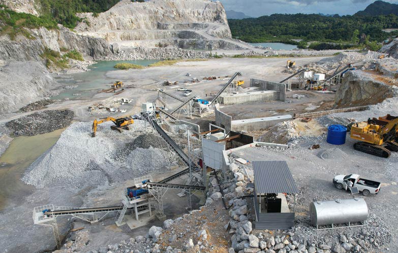 Planta Trituradora de Piedra para Grava Estacionaria con Gran Escala