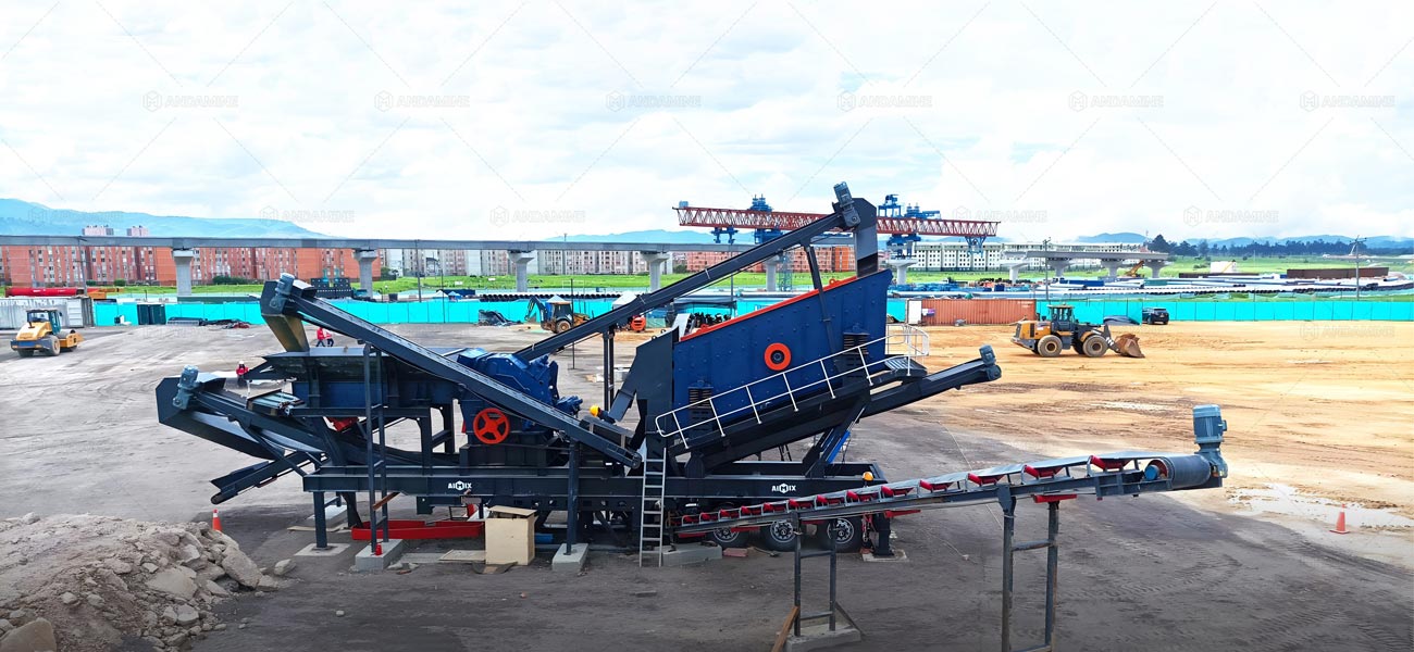 Trituradora de Desechos de Construcción Móvil con Molino de Impacto en Colombia de Andamine