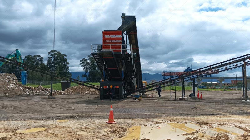 Trituradora de Grava Móvil para Procesar Residuos de Construcción