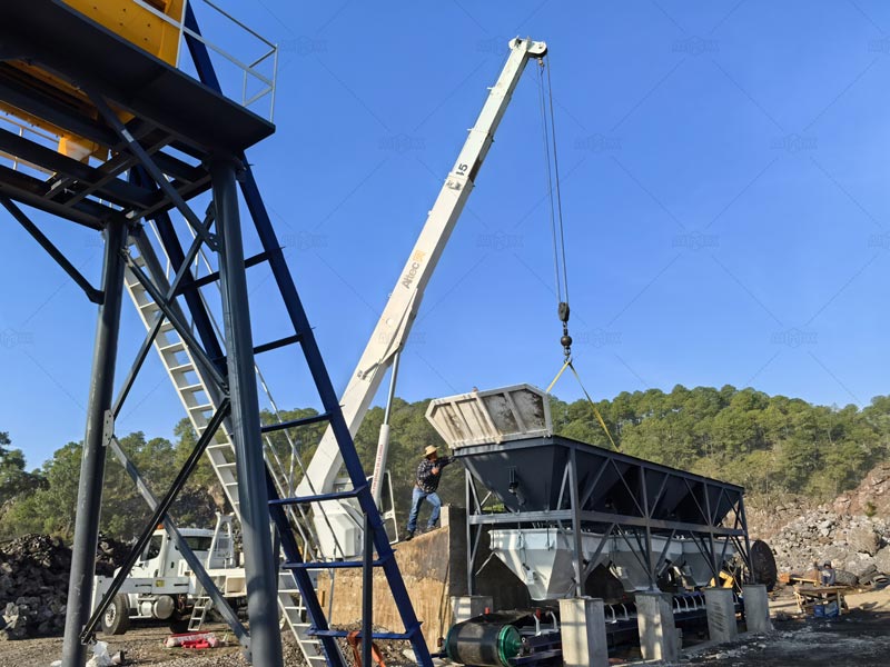 Instalación de la Máquina Dosificadora de Agregados