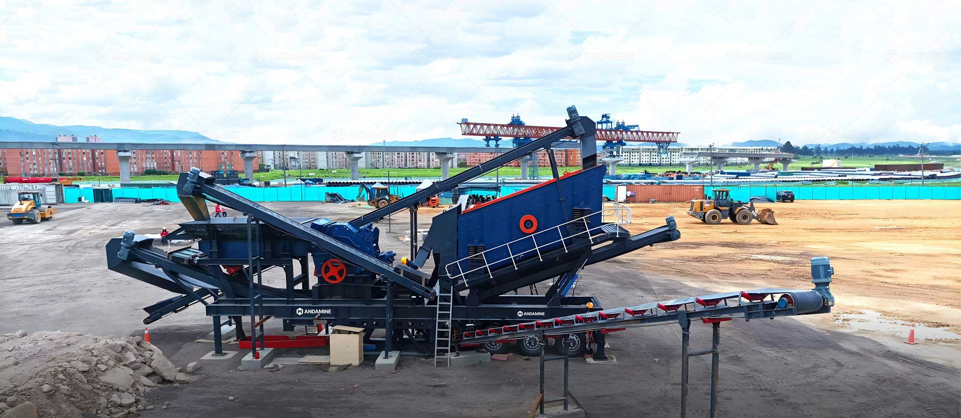 Planta Trituradora Móvil de Andamine para Minería y Agregados