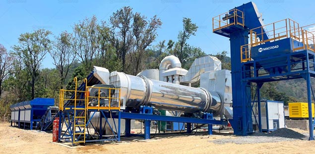 Planta de Asfalto Continua ALT120 de Macroad Instalada en Guatemala