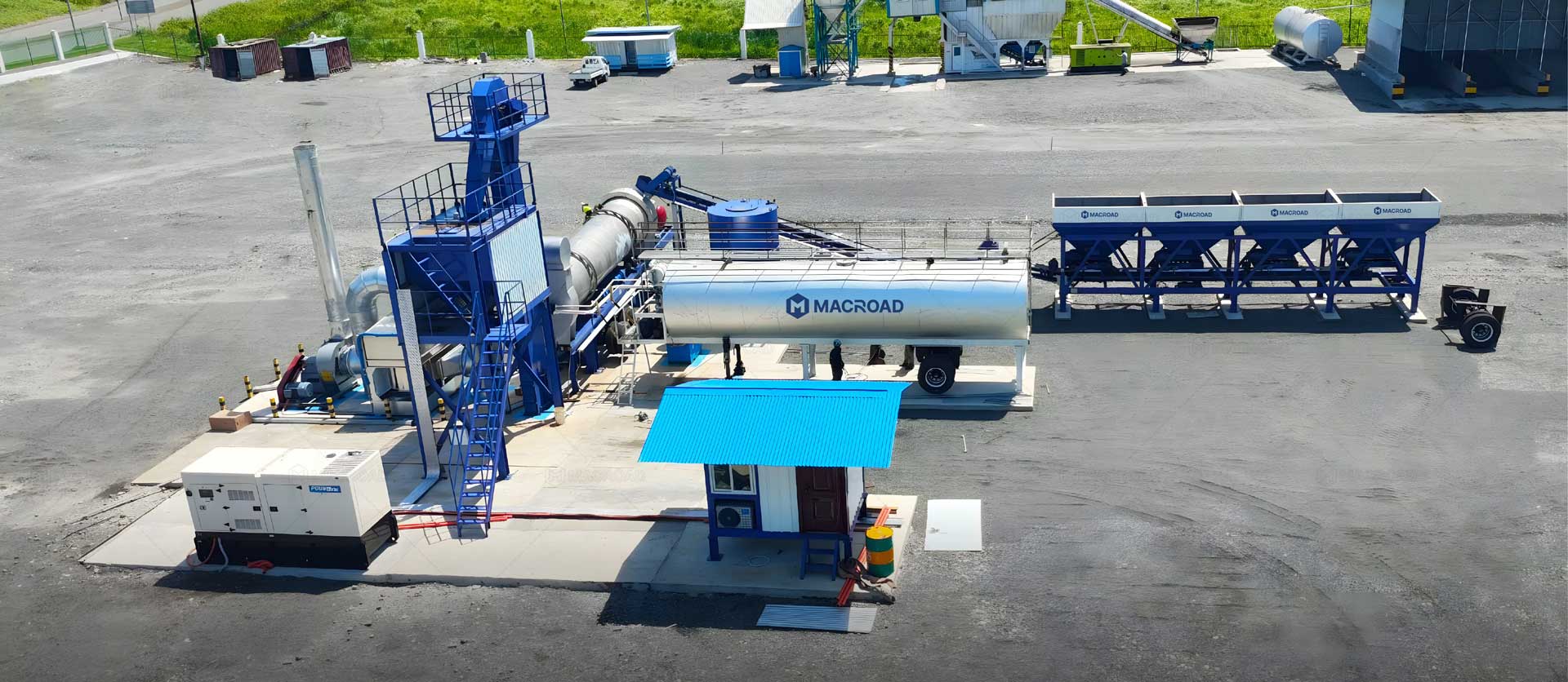 Planta de Asfalto Continua con Tambor de Macroad para Construcción de Carreteras y Puentes