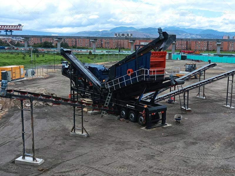 Trituradora de Impacto Móvil sobre Ruedas Andamine en Colombia