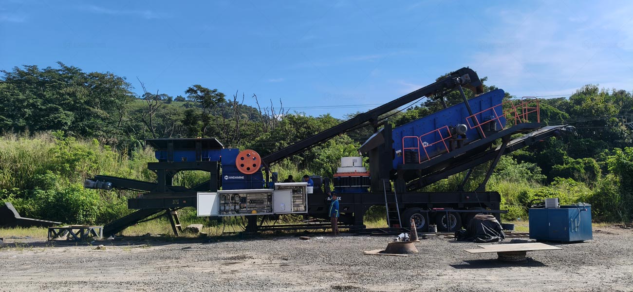 50TPH Planta Chancadora Móvil de Áridos de Andamine en El Salvador