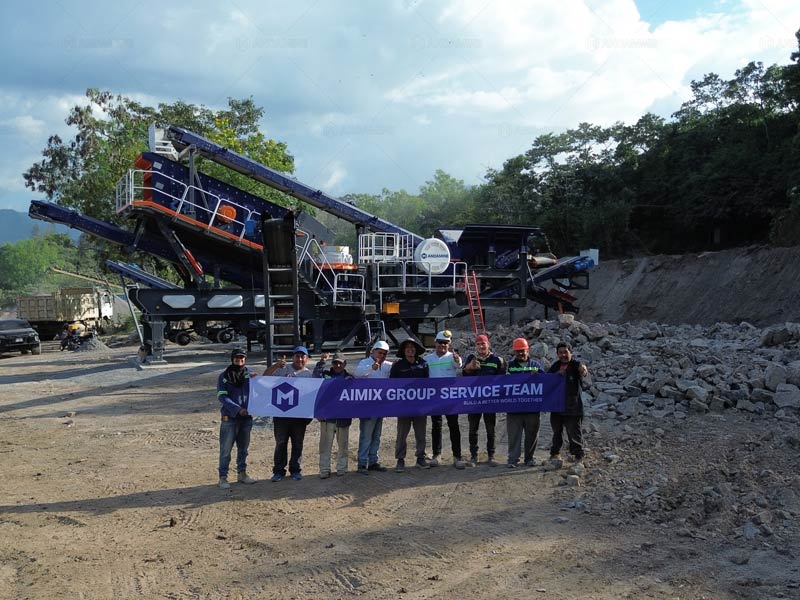 80TPH Chancadora de Agregados Móvil Instalada en El Salvador