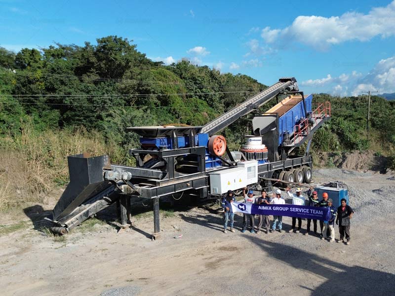 Planta Trituradora de Agegados Móvil 50 TPH el El Salvador con Éxito