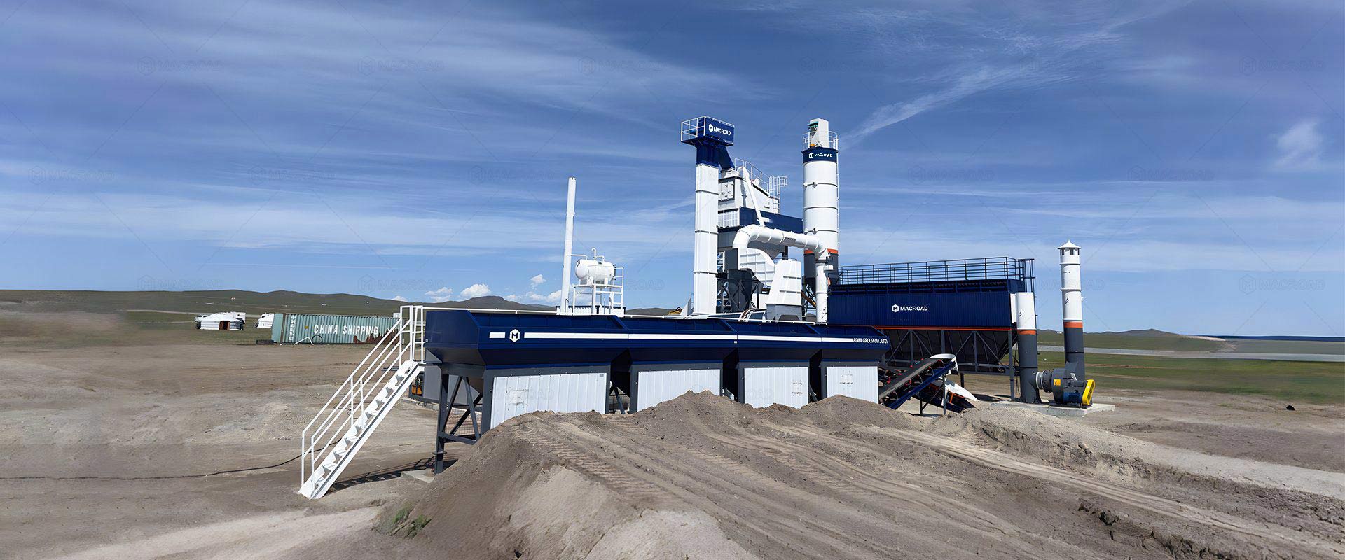 Planta de Asfalto de Macroad en Mongolia para Construcción de Carreteras y Puentes